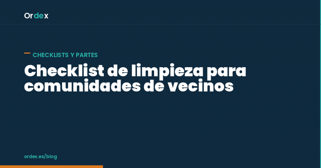 Checklist de limpieza para comunidades de vecinos