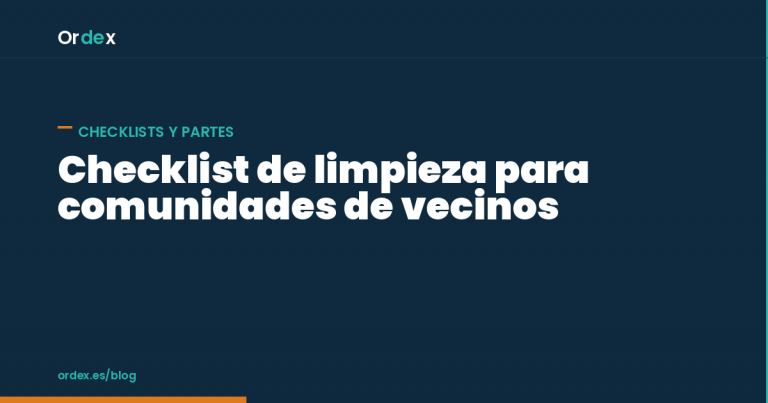 Checklist de limpieza para comunidades de vecinos