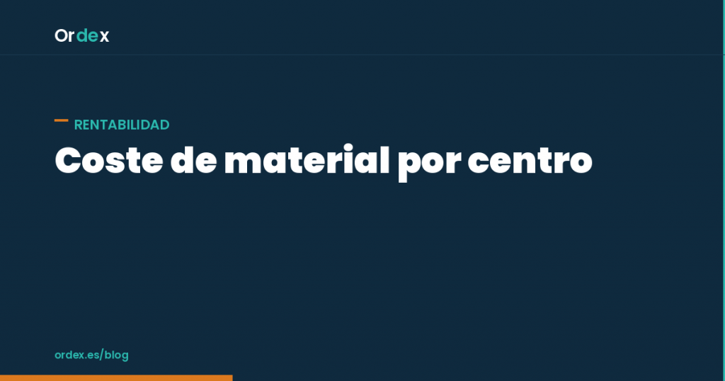 Coste de material de limpieza por centro