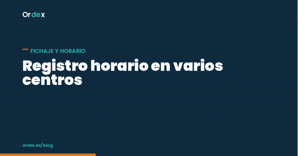 Registro horario en varios centros de limpieza