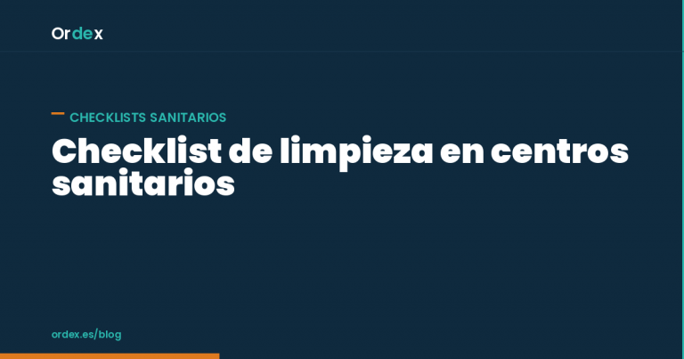 Checklist de limpieza centros sanitarios por zonas de riesgo