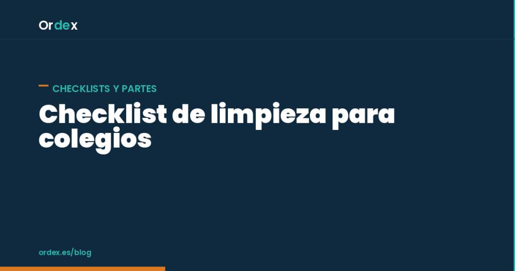 Checklist de limpieza para colegios y centros educativos