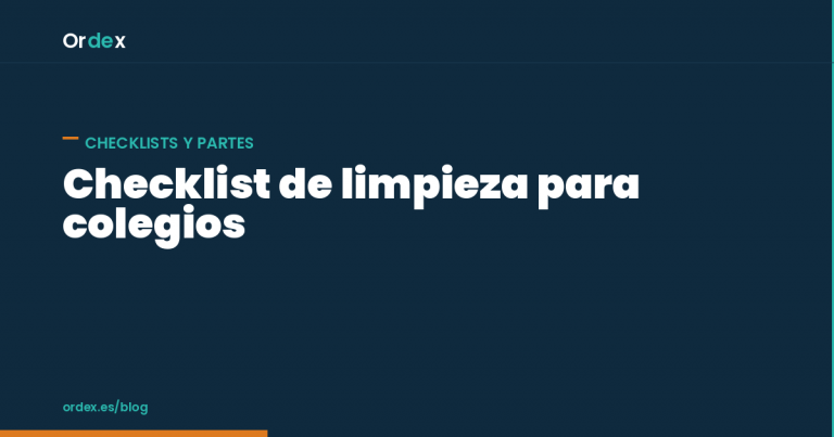 Checklist de limpieza para colegios y centros educativos