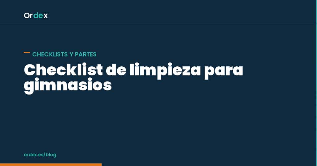 Checklist de limpieza para gimnasio y centro deportivo
