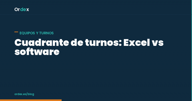 Cuadrante de turnos limpieza, comparativa Excel vs software