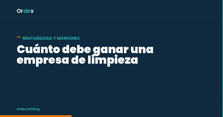 Margen de beneficio razonable de una empresa de limpieza por tipo de contrato
