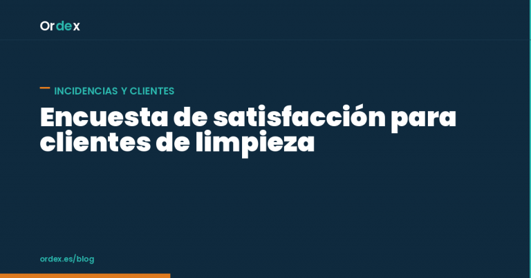 Encuesta de satisfacción para clientes de una empresa de limpieza