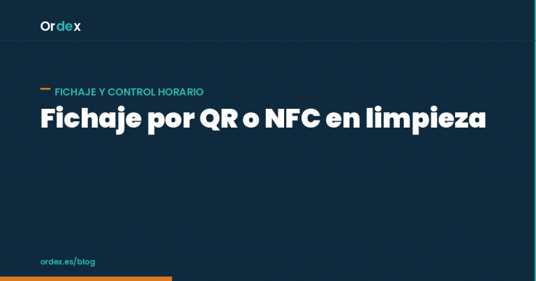 Fichaje por QR o NFC para operarios de limpieza en cada centro