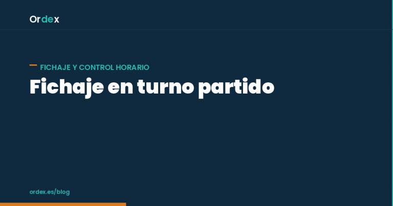 Fichaje en turno partido para personal de limpieza