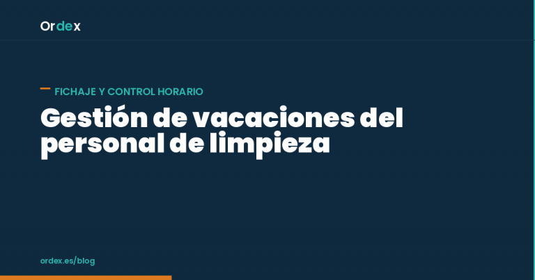 Gestión de vacaciones del personal de limpieza