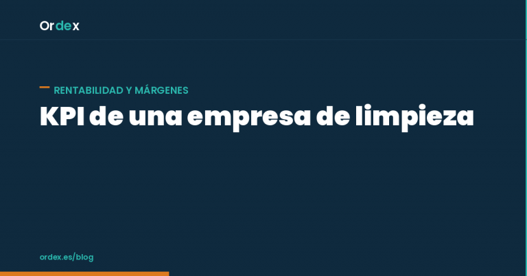 Panel de KPI de una empresa de limpieza con indicadores de rentabilidad y personal