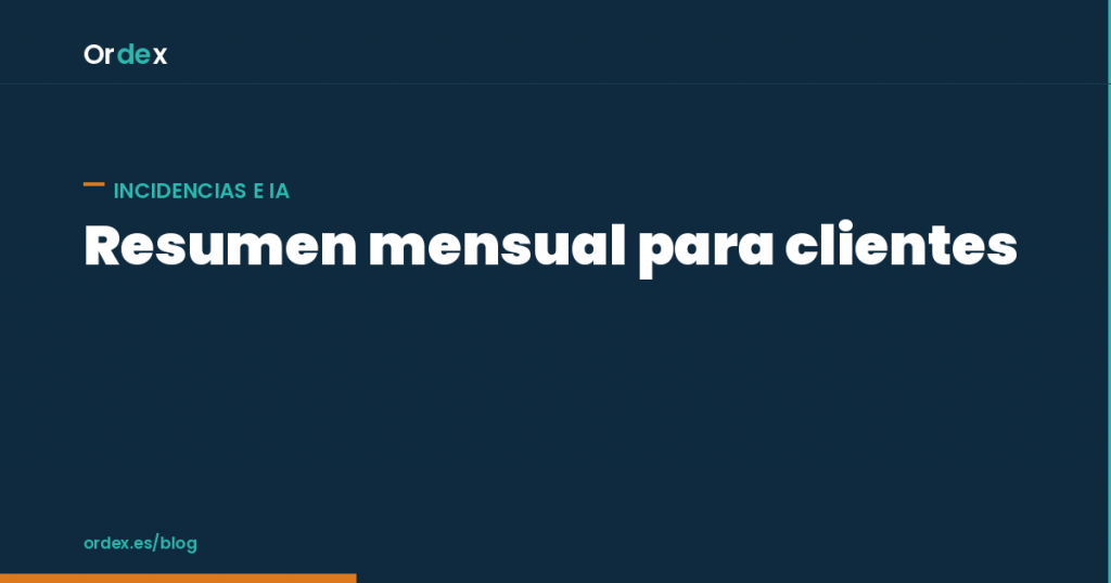 Informe mensual cliente limpieza