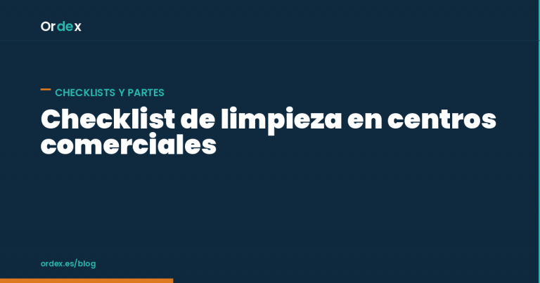 Checklist de limpieza para centros comerciales