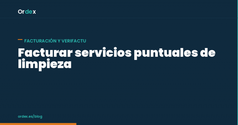 Facturar servicios puntuales de limpieza
